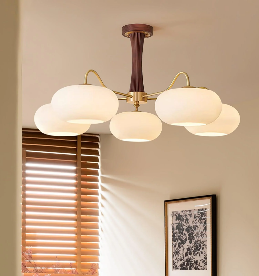 Brass Wooden Persimmon Chandelier - Yiarolight