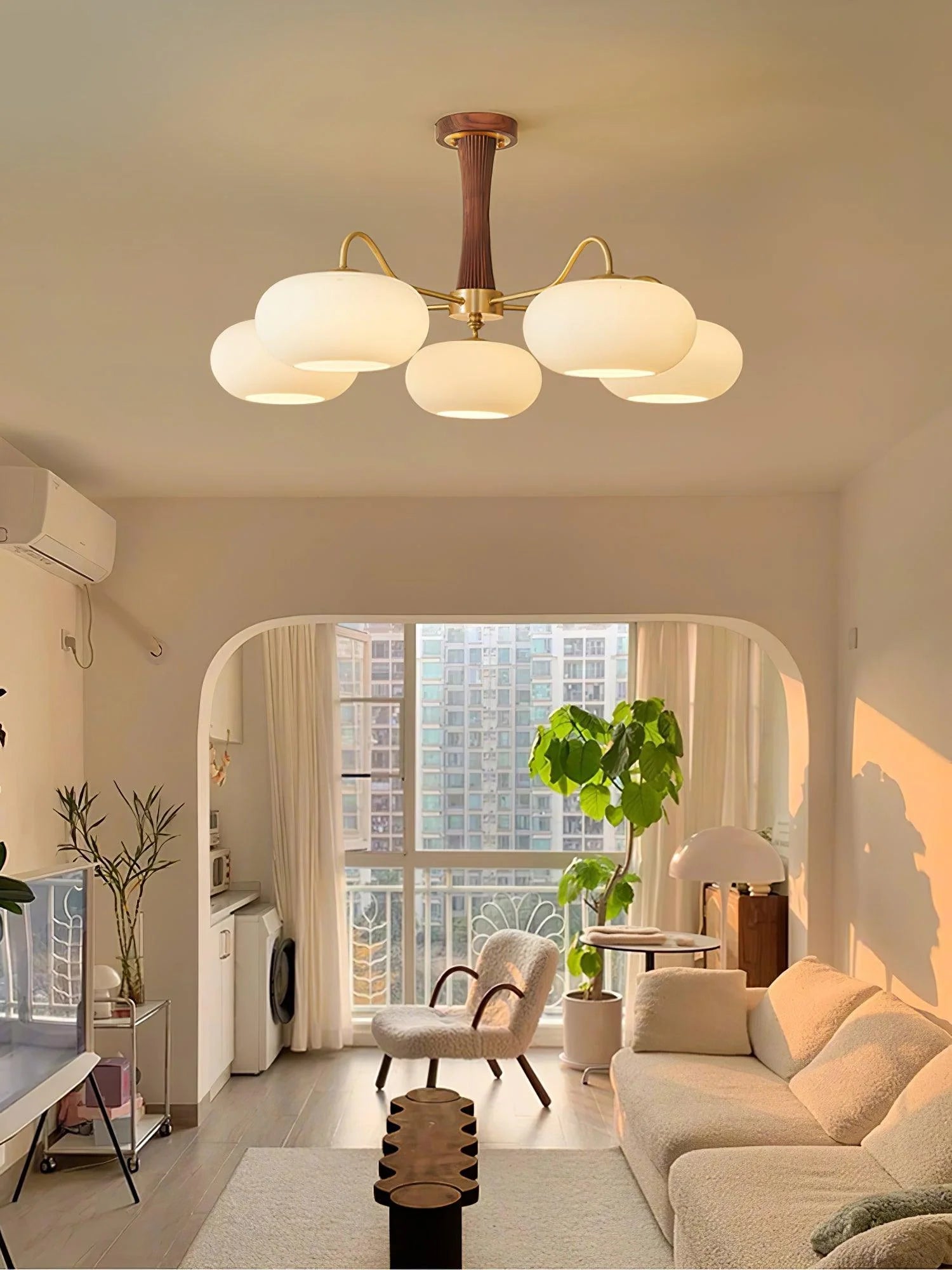 Brass Wooden Persimmon Chandelier - Yiarolight