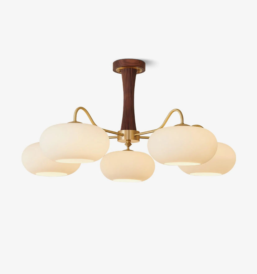 Brass Wooden Persimmon Chandelier - Yiarolight