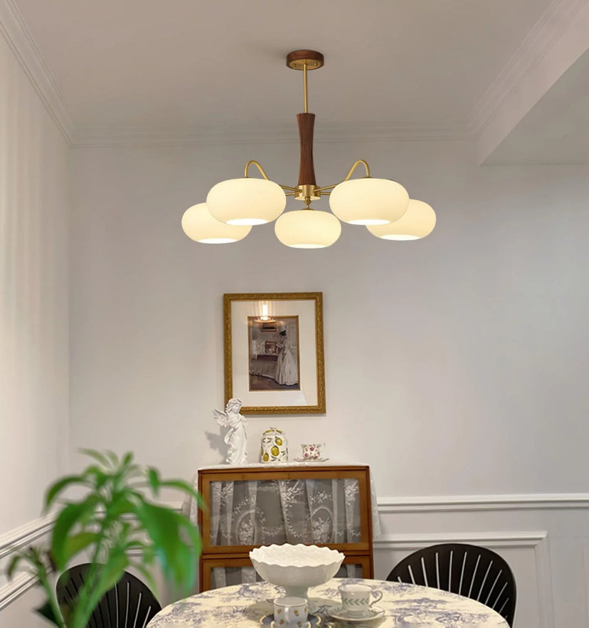 Brass Wooden Persimmon Chandelier - Yiarolight