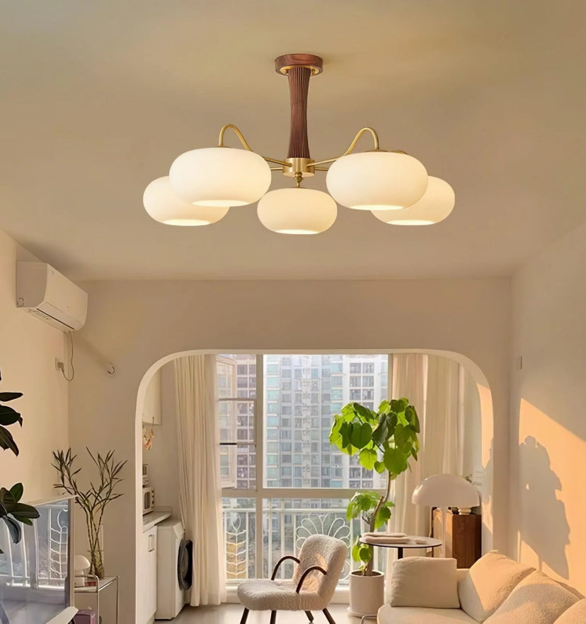 Brass Wooden Persimmon Chandelier - Yiarolight