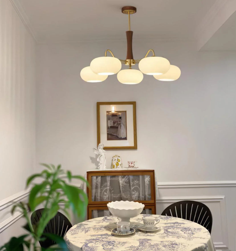 Brass Wooden Persimmon Chandelier - Yiarolight