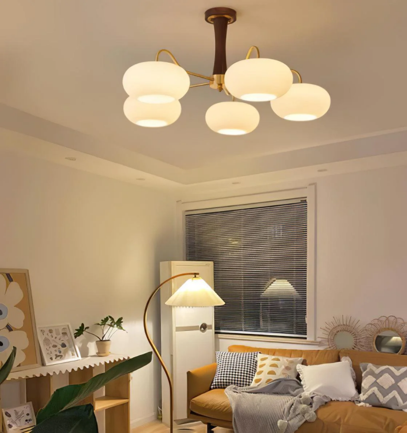 Brass Wooden Persimmon Chandelier - Yiarolight