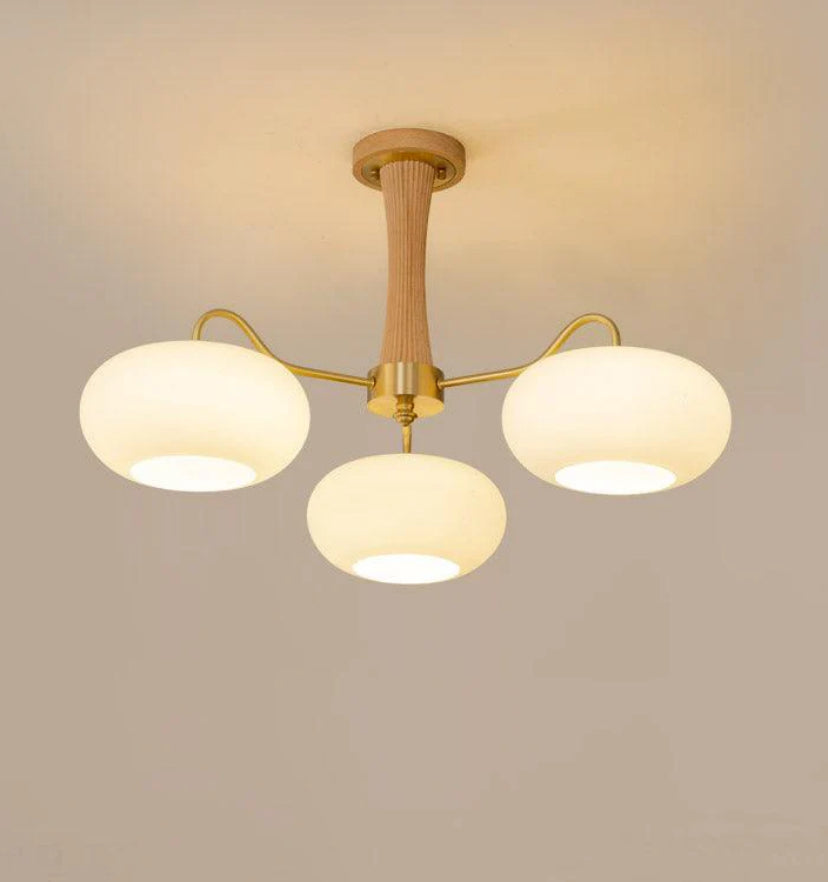 Brass Wooden Persimmon Chandelier - Yiarolight