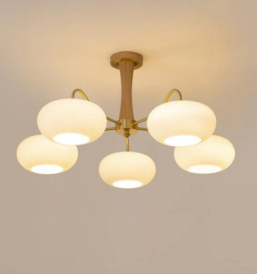 Brass Wooden Persimmon Chandelier - Yiarolight
