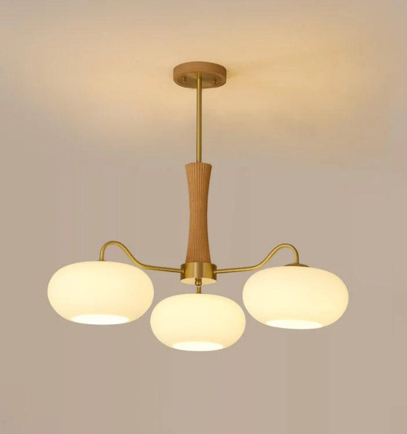 Brass Wooden Persimmon Chandelier - Yiarolight