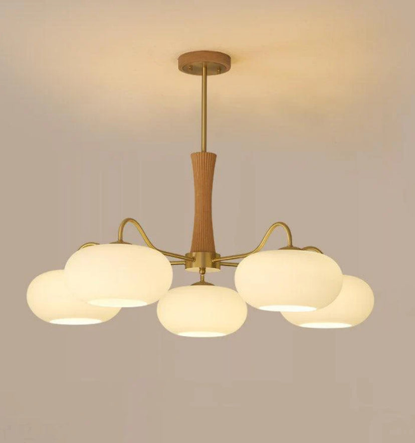 Brass Wooden Persimmon Chandelier - Yiarolight