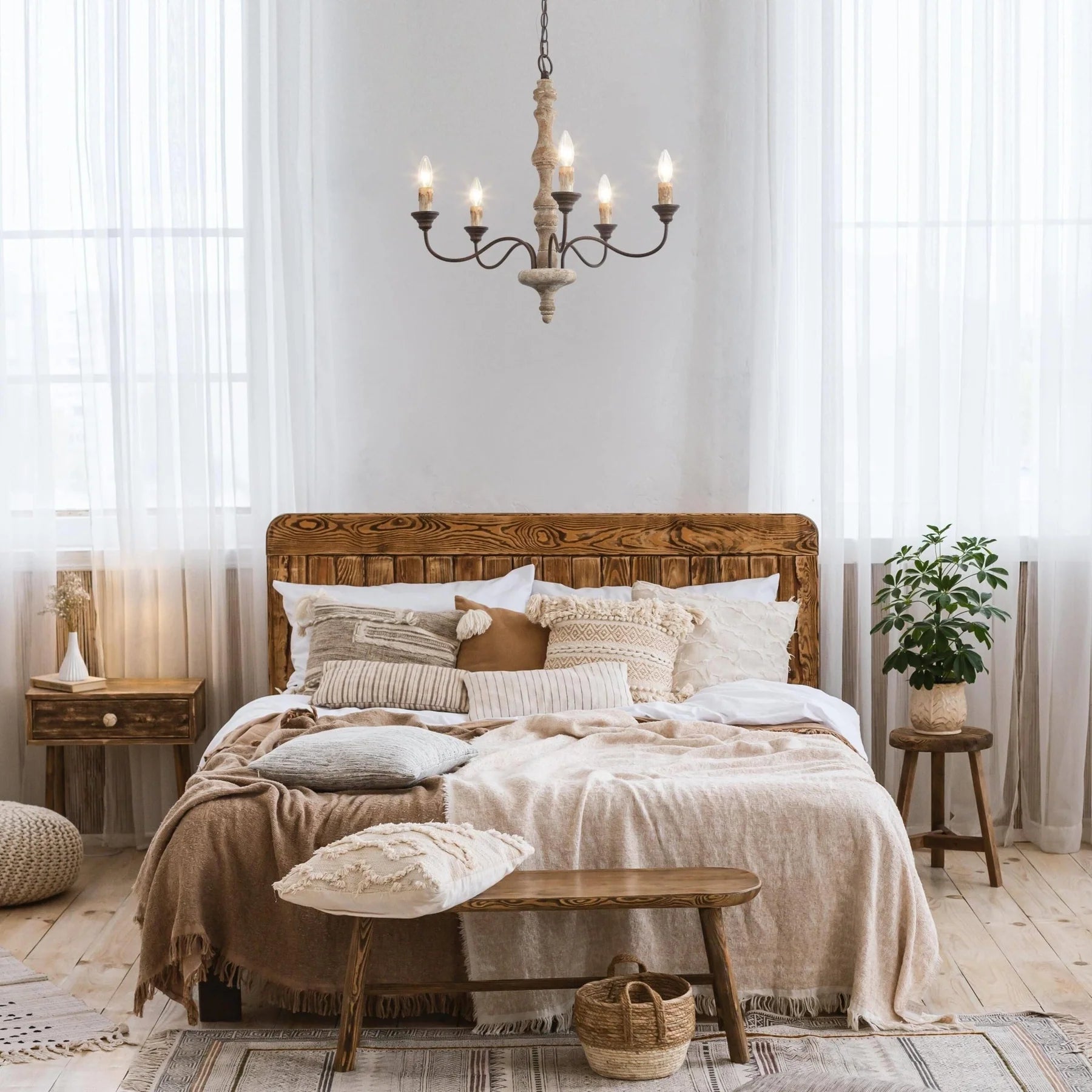 Candlestick Farmhouse Chandelier - Yiarolight