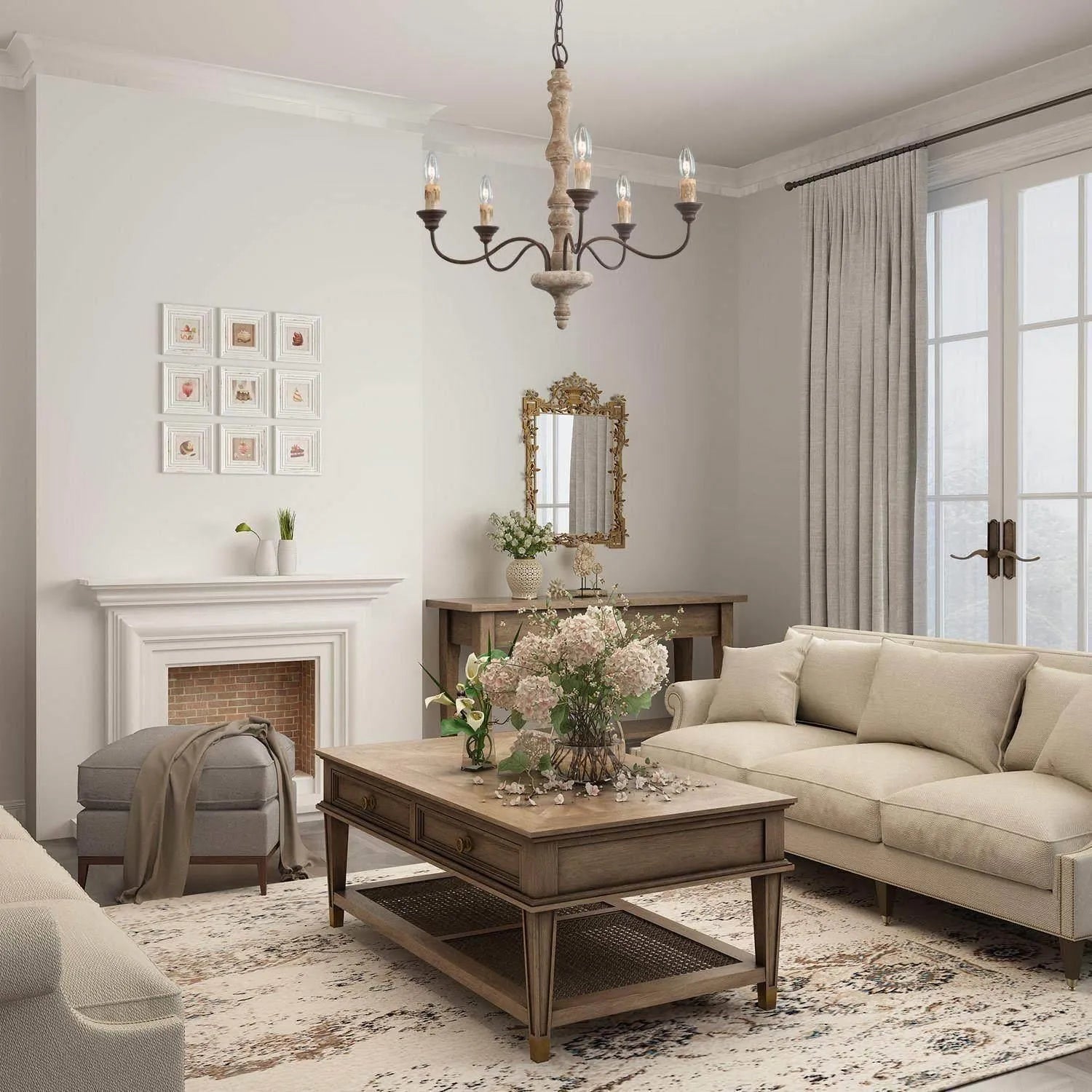 Candlestick Farmhouse Chandelier - Yiarolight