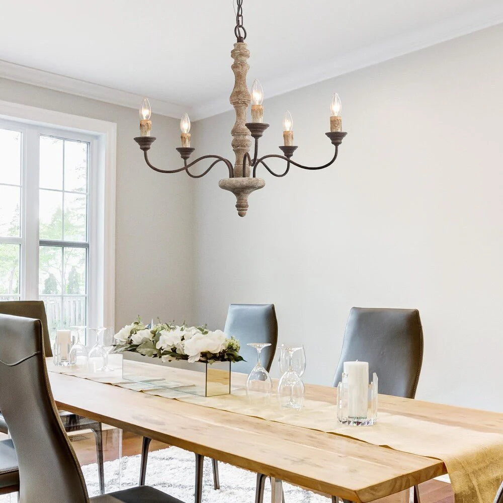 Candlestick Farmhouse Chandelier - Yiarolight