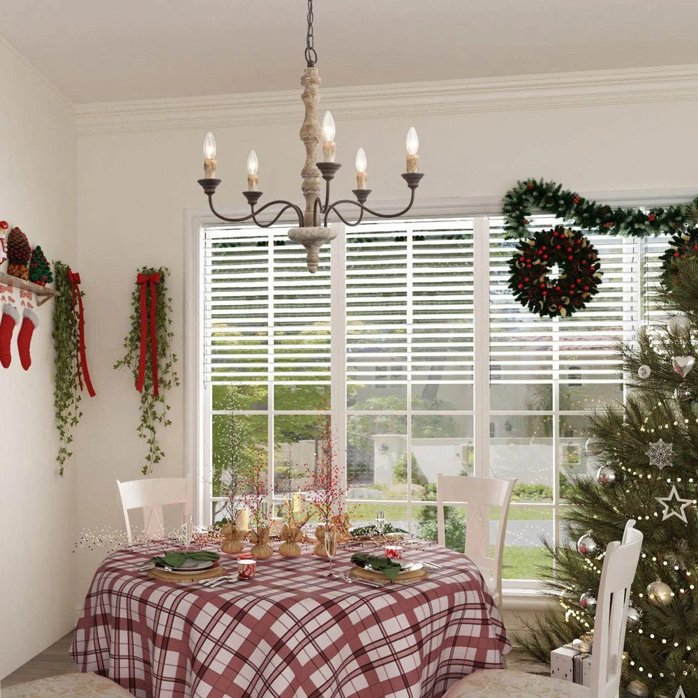 Candlestick Farmhouse Chandelier - Yiarolight