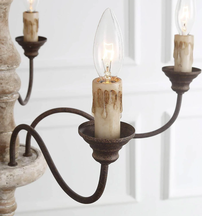 Candlestick Farmhouse Chandelier - Yiarolight
