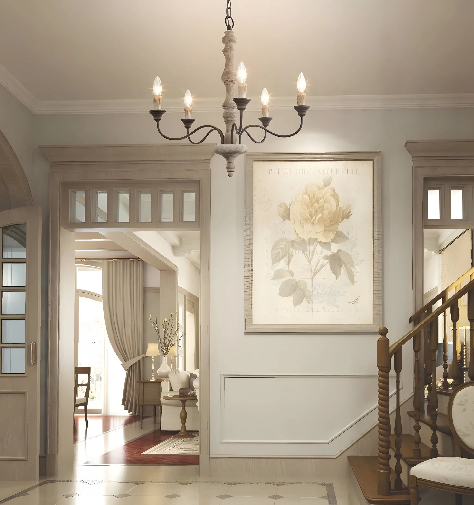 Candlestick Farmhouse Chandelier - Yiarolight