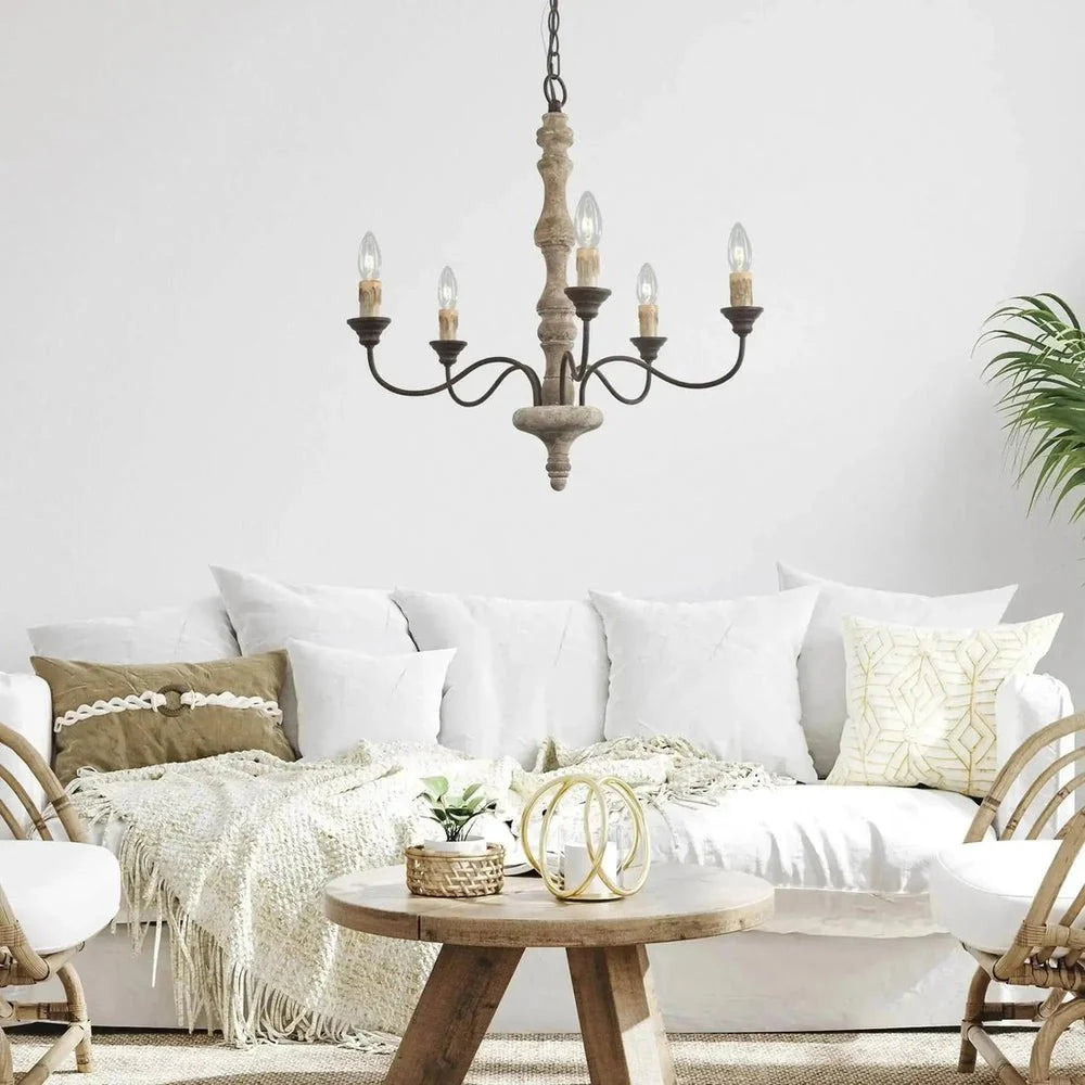 Candlestick Farmhouse Chandelier - Yiarolight