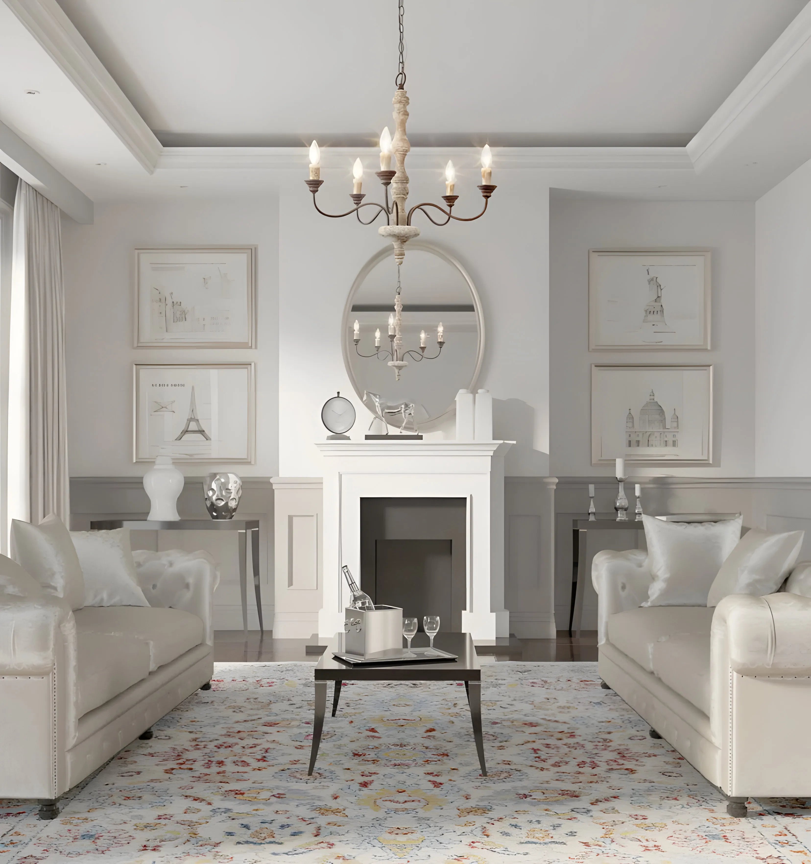 Candlestick Farmhouse Chandelier - Yiarolight