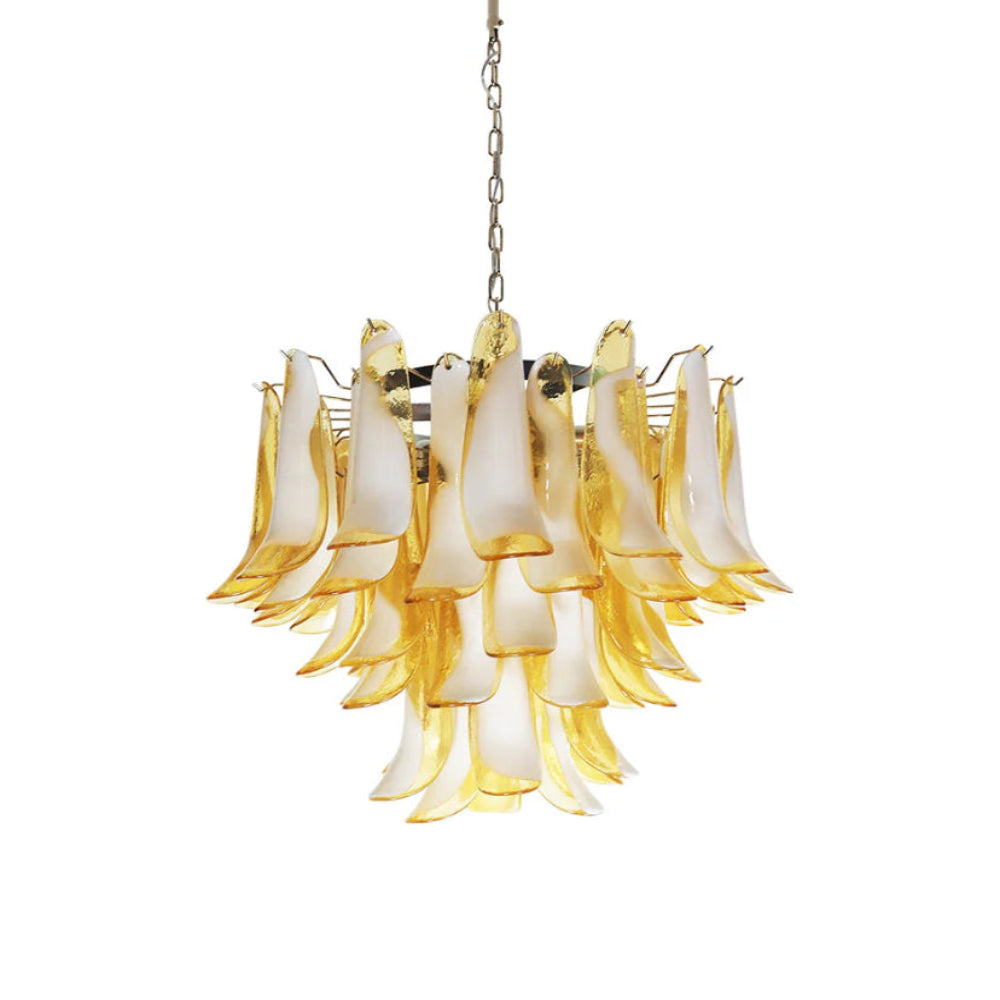 Amber Glass Murano Petals Chandelier - Yiarolight