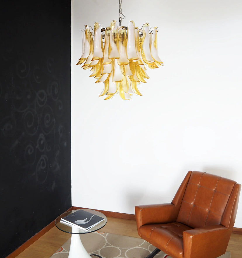 Amber Glass Murano Petals Chandelier - Yiarolight