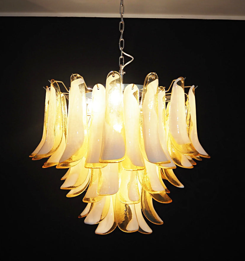 Amber Glass Murano Petals Chandelier - Yiarolight