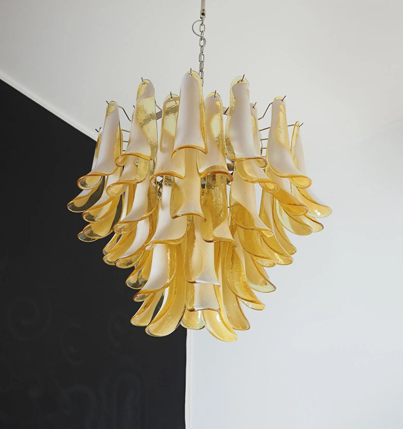 Amber Glass Murano Petals Chandelier - Yiarolight
