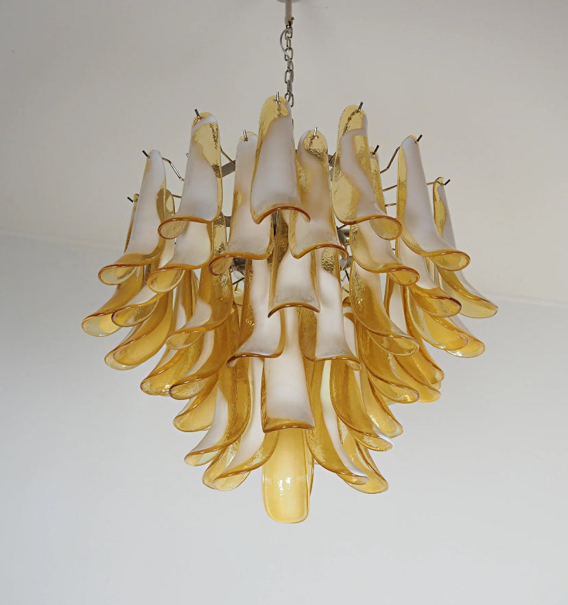 Amber Glass Murano Petals Chandelier - Yiarolight