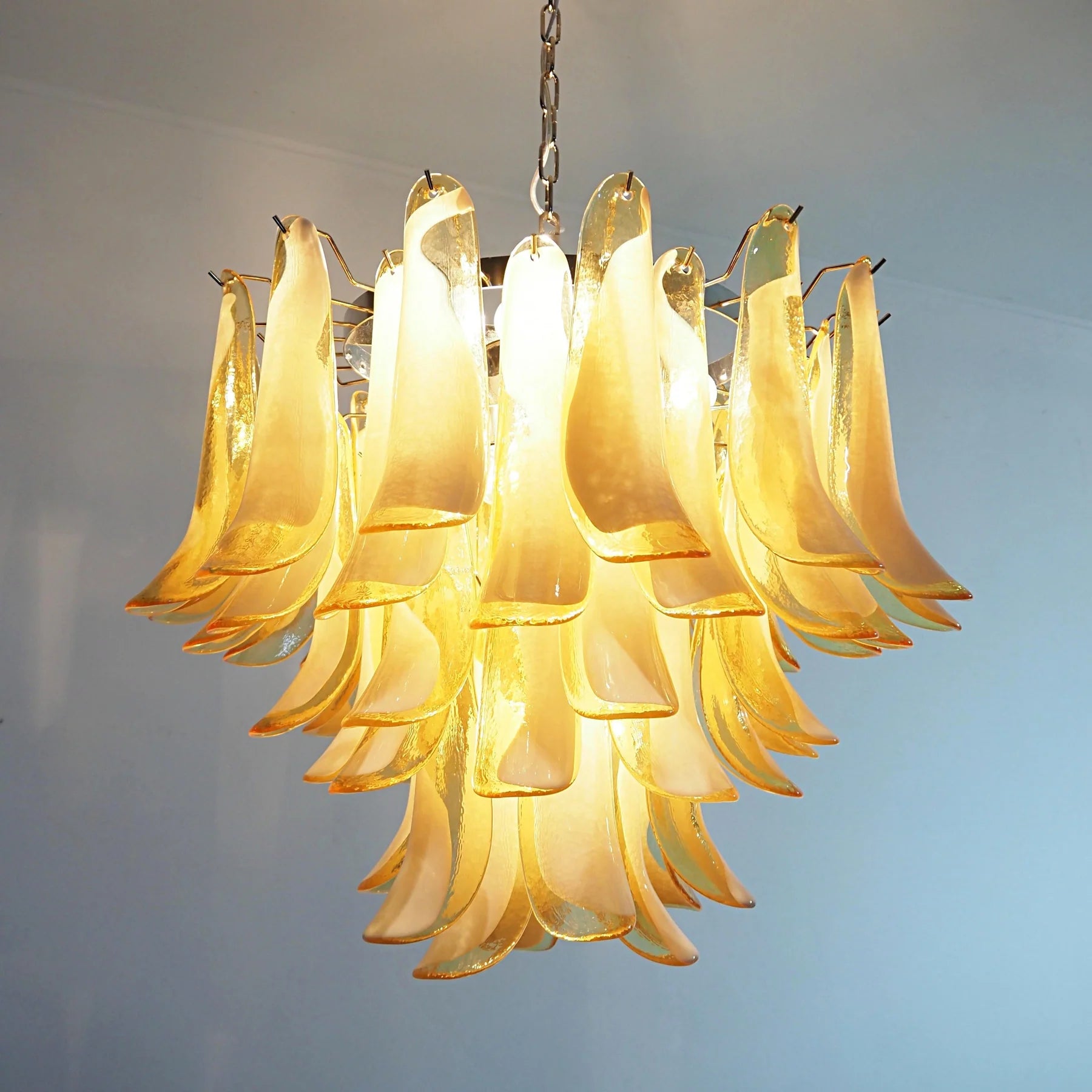 Amber Glass Murano Petals Chandelier - Yiarolight