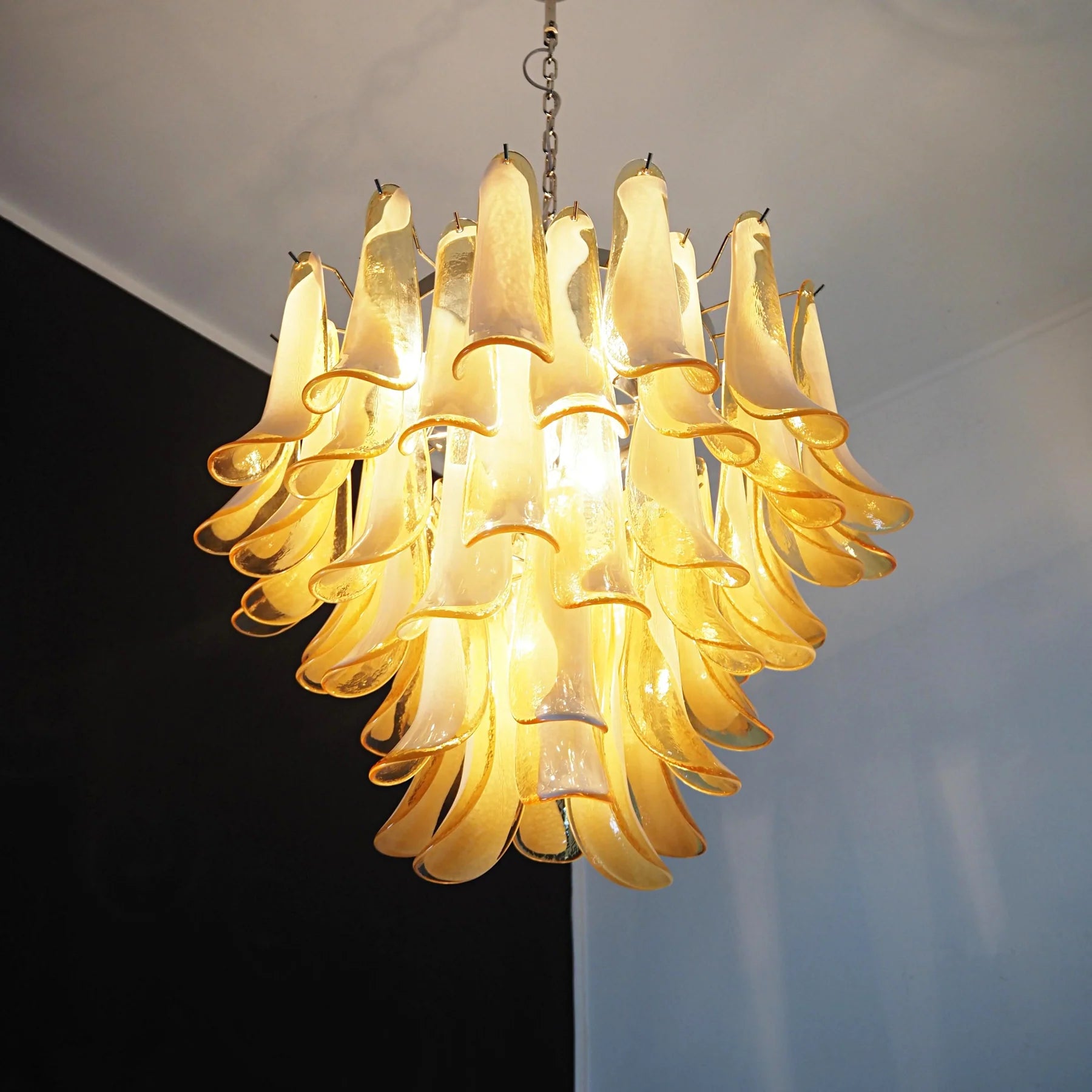 Amber Glass Murano Petals Chandelier - Yiarolight