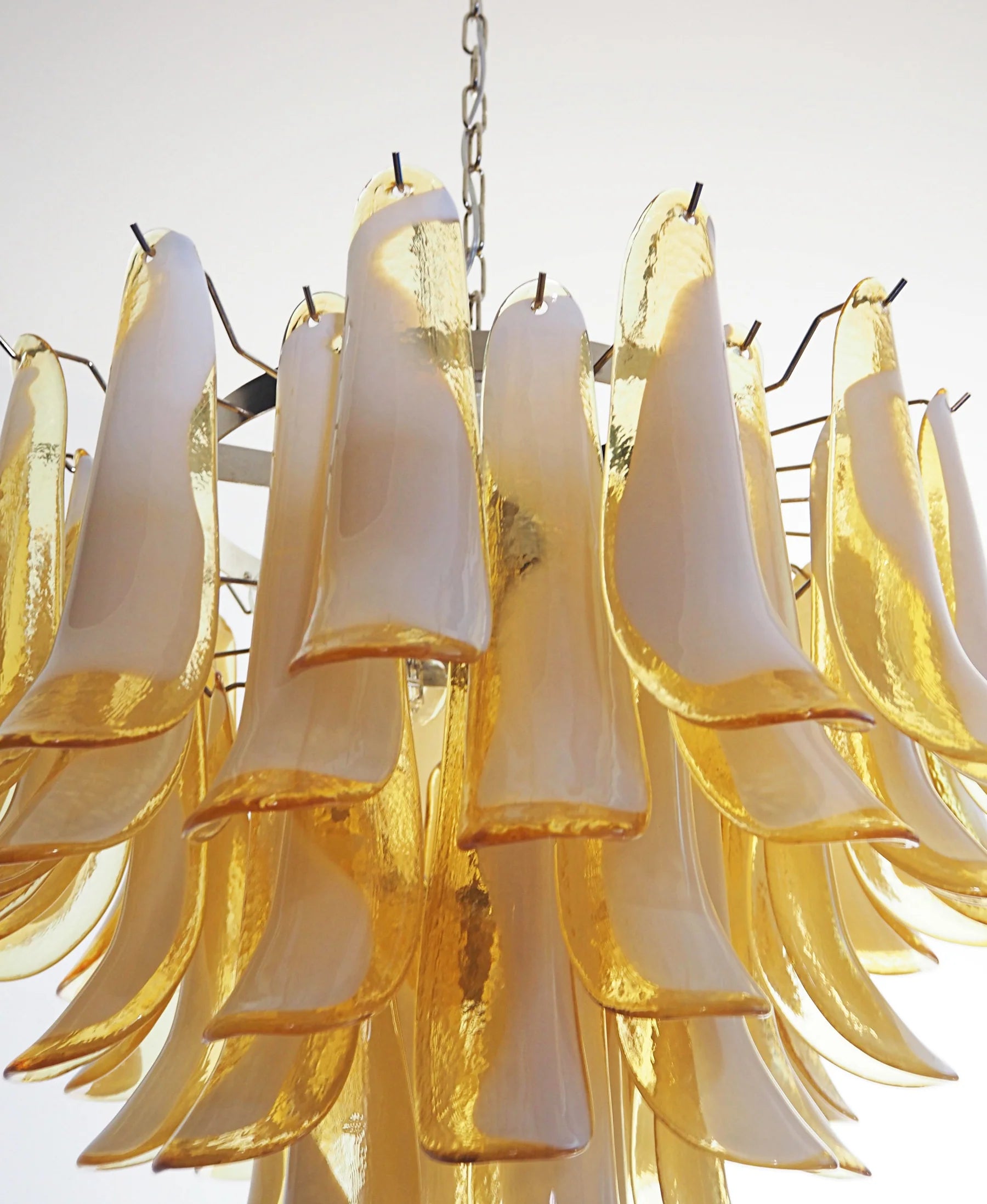 Amber Glass Murano Petals Chandelier - Yiarolight