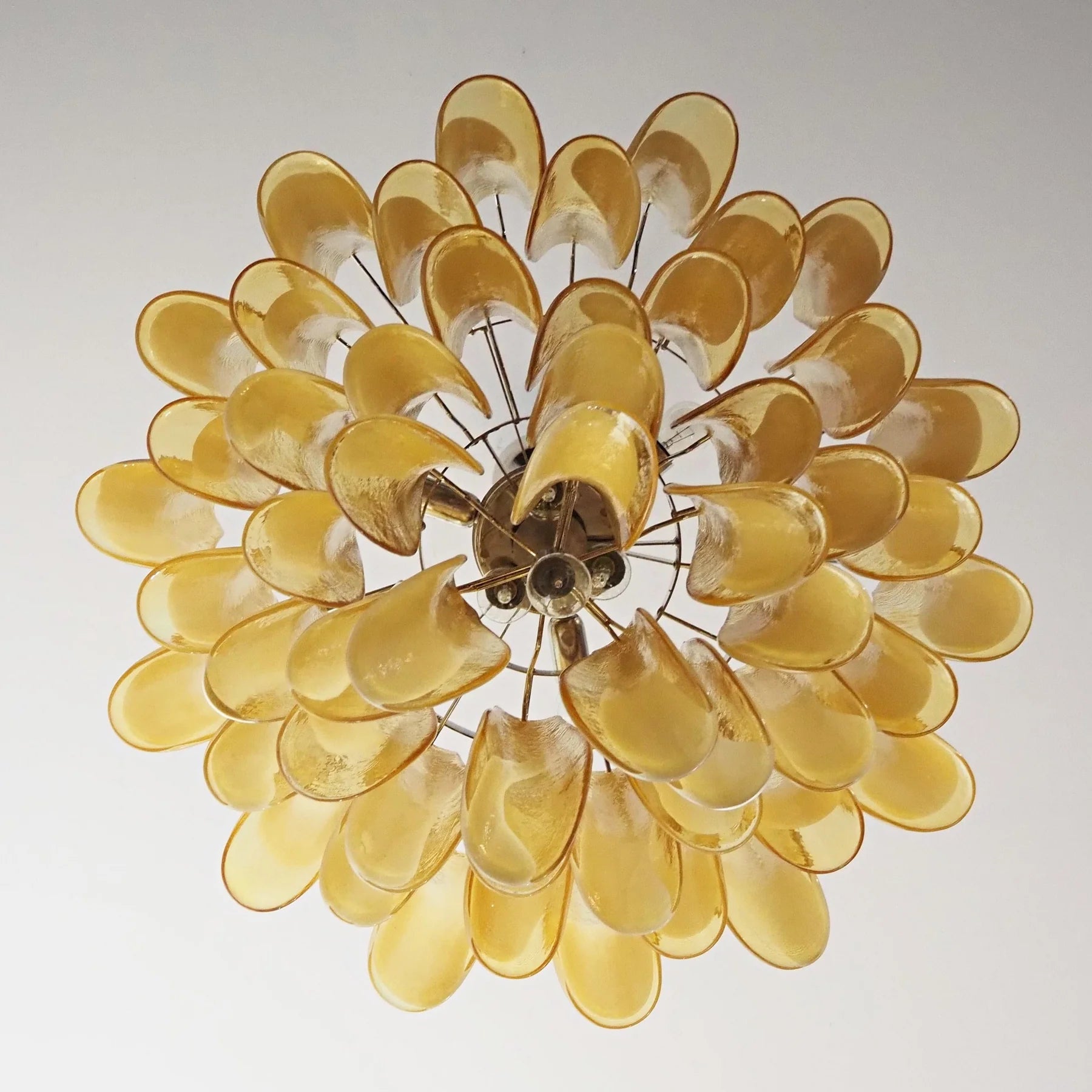 Amber Glass Murano Petals Chandelier - Yiarolight