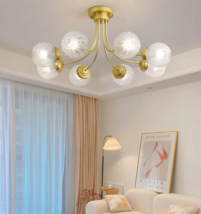 Carved Glass Ceiling Lamp - Yiarolight