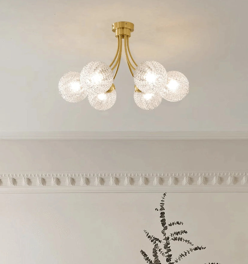 Carved Glass Ceiling Lamp - Yiarolight