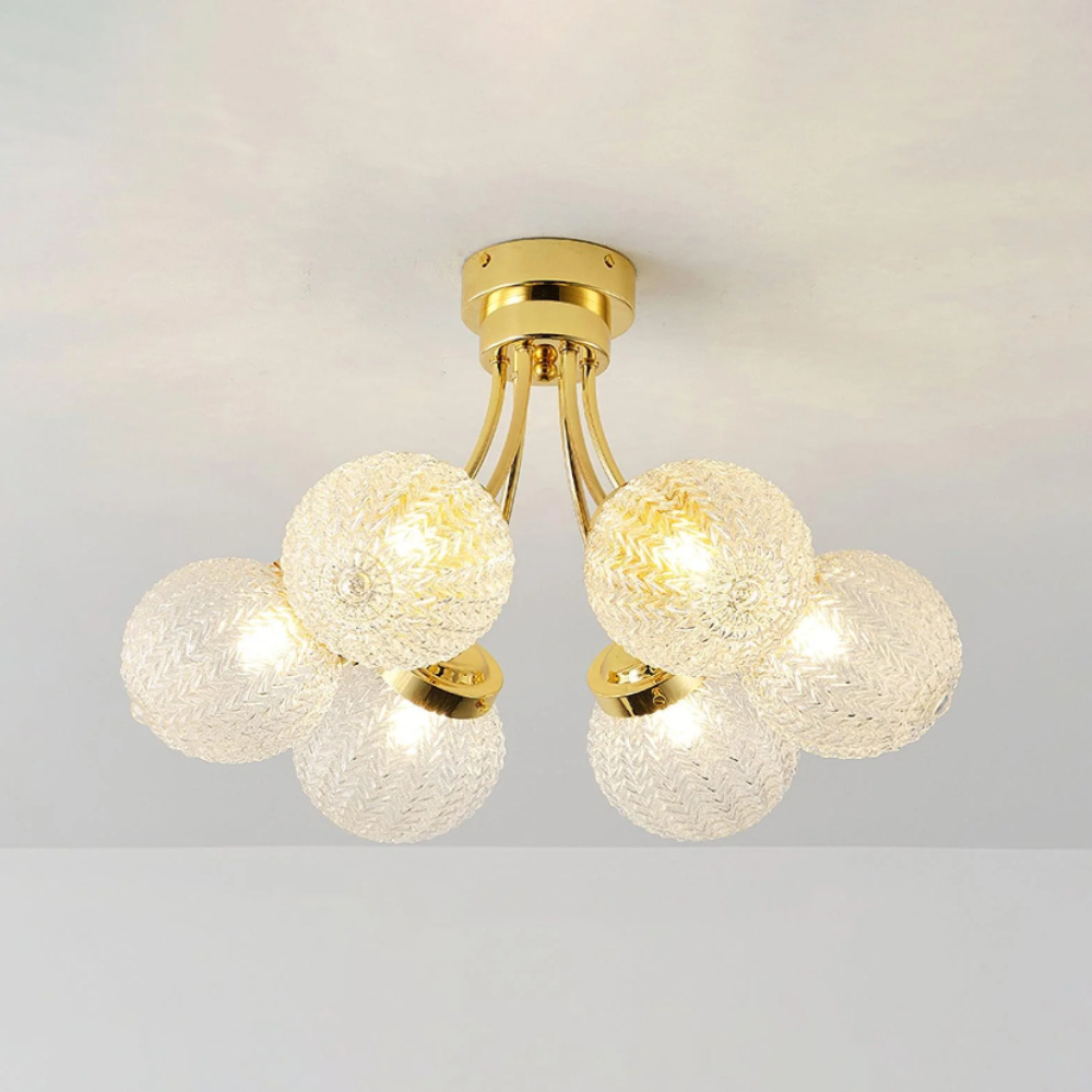 Carved Glass Ceiling Lamp - Yiarolight