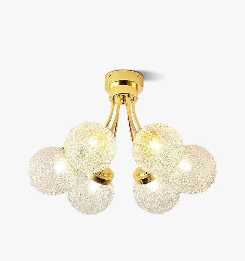 Carved Glass Ceiling Lamp - Yiarolight