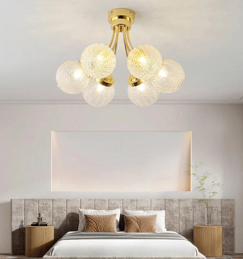 Carved Glass Ceiling Lamp - Yiarolight