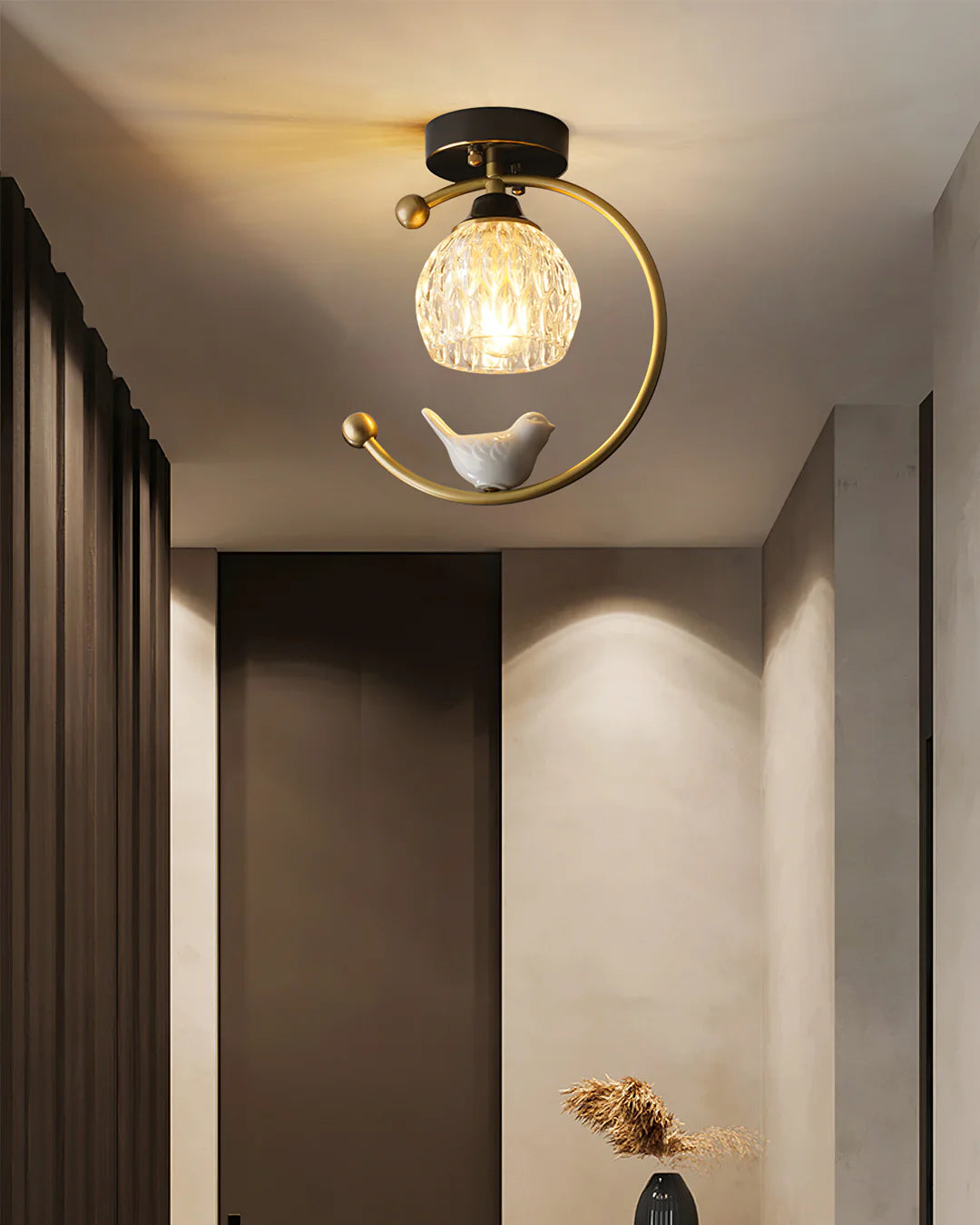 Ceramic Bird Ceiling Lamp - Yiarolight