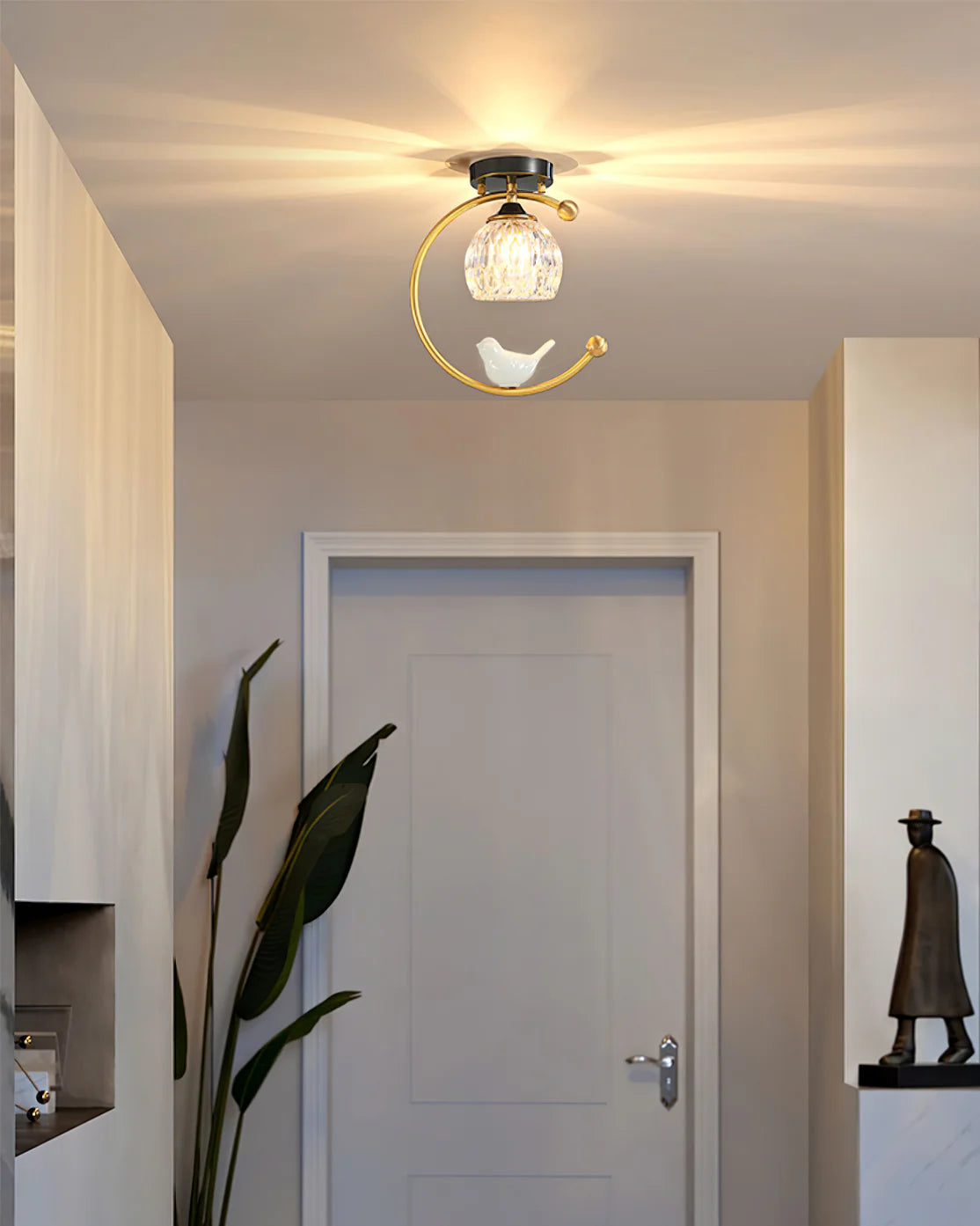 Ceramic Bird Ceiling Lamp - Yiarolight