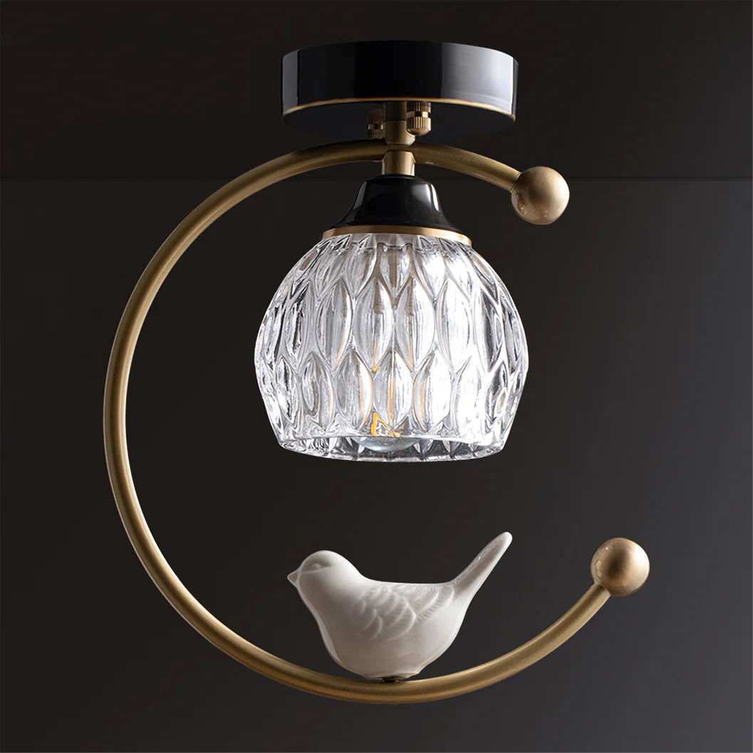 Ceramic Bird Ceiling Lamp - Yiarolight