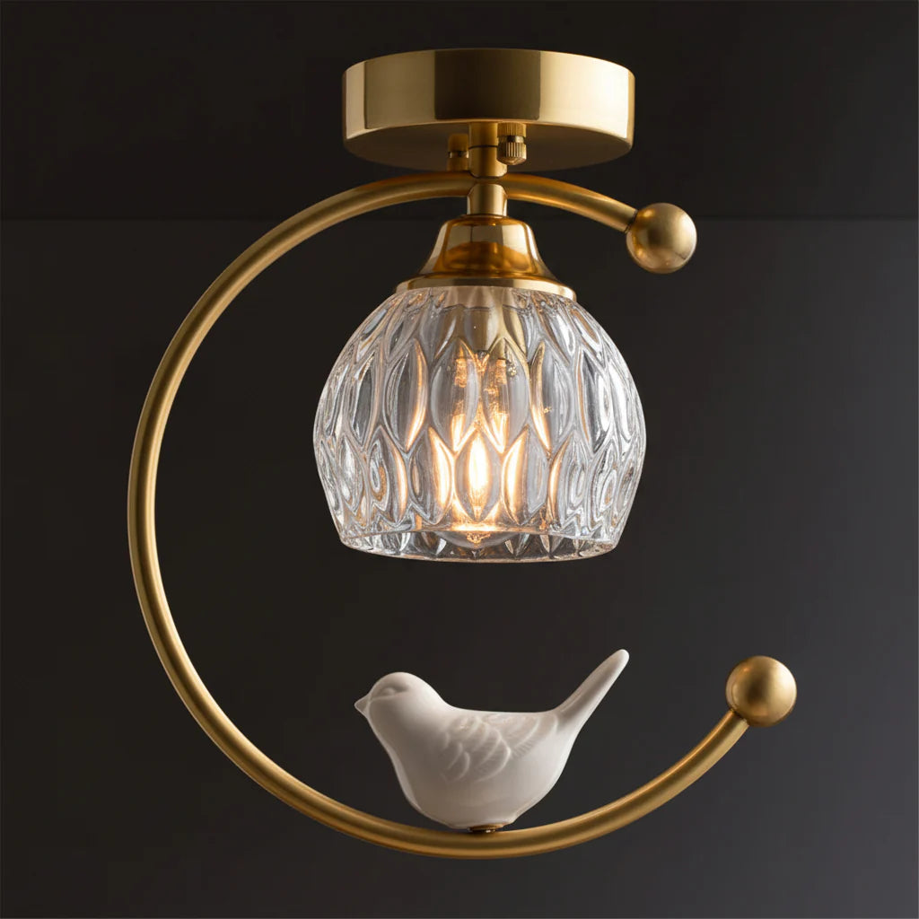 Ceramic Bird Ceiling Lamp - Yiarolight