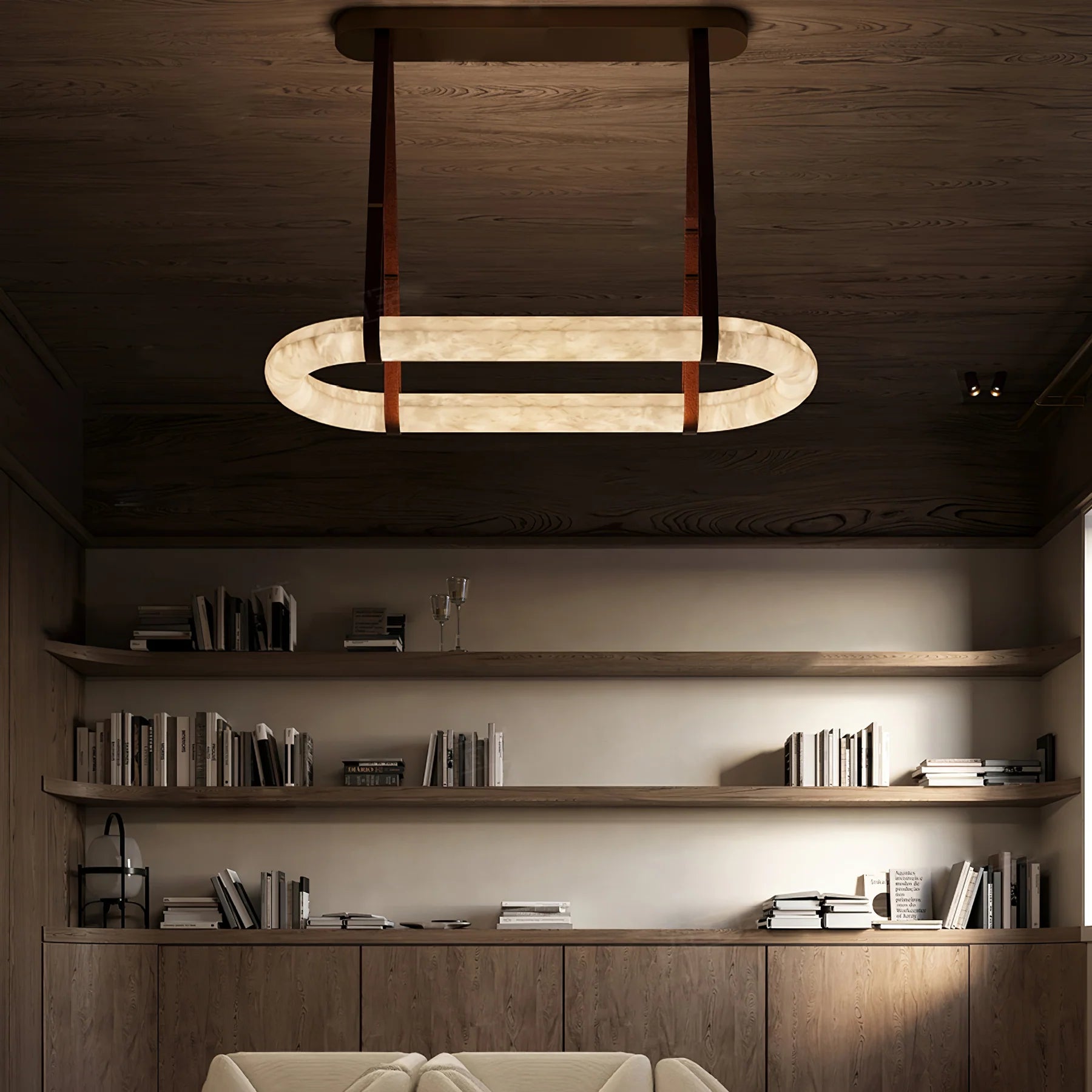 Circle Alabaster Chandelier - Yiarolight