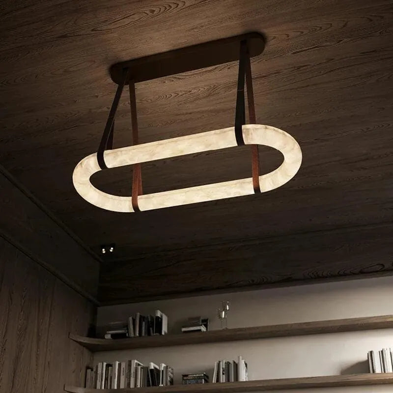 Circle Alabaster Chandelier - Yiarolight