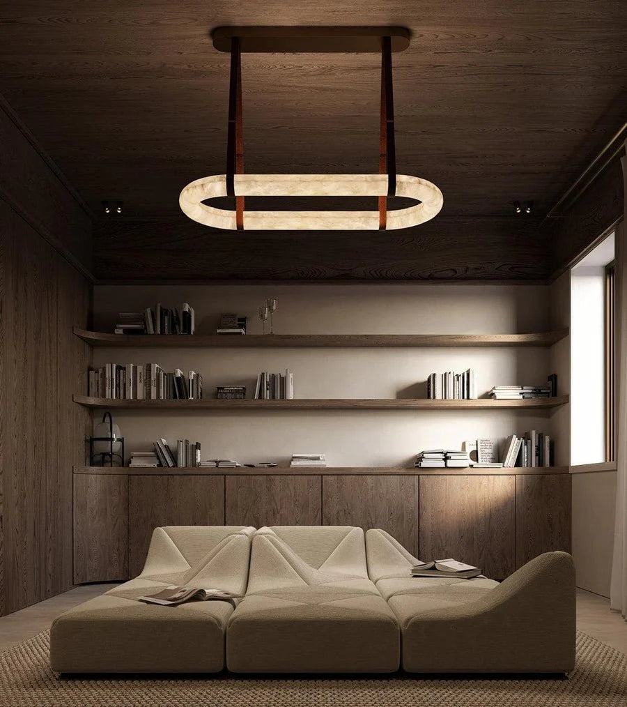 Circle Alabaster Chandelier - Yiarolight
