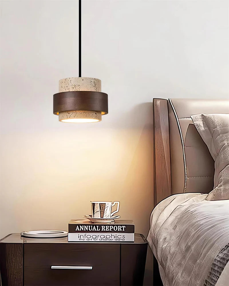 Cole Travertine Plug In Pendant Lamp - Yiarolight