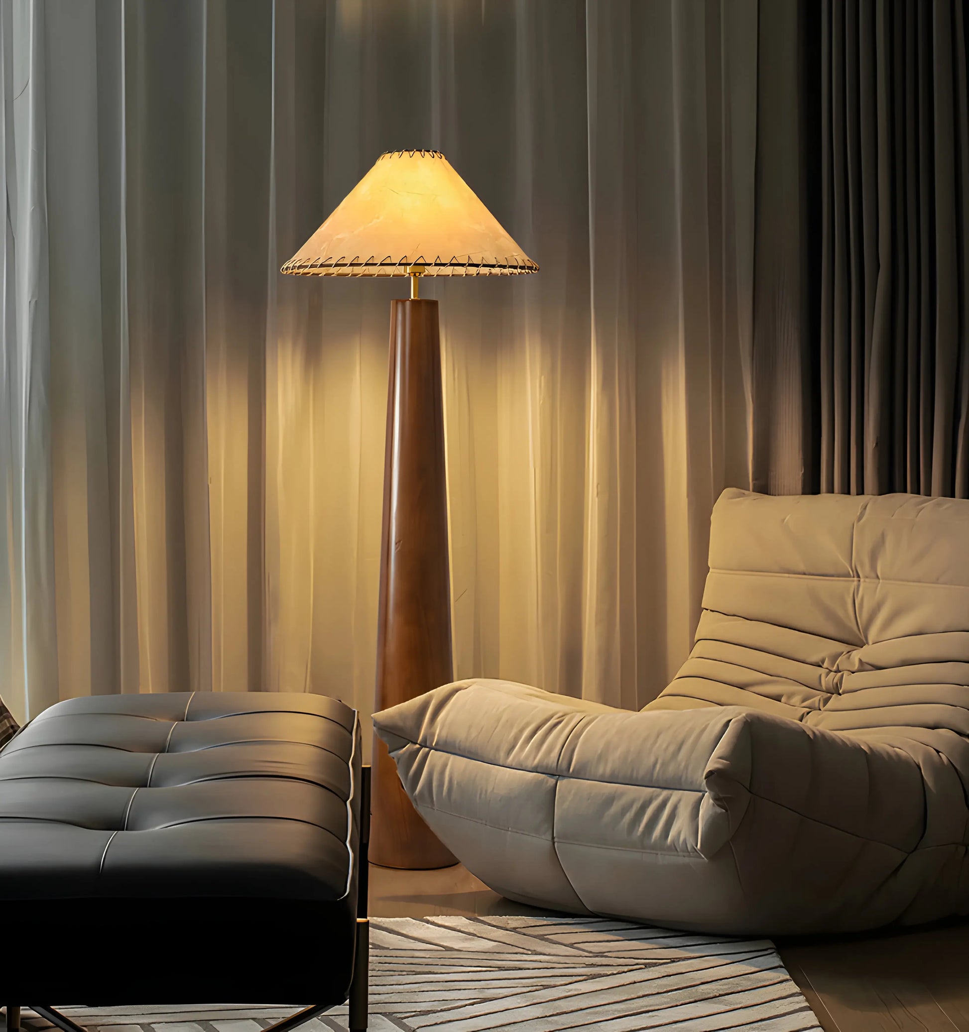 Crestview Paper Column Floor Lamp - Yiarolight