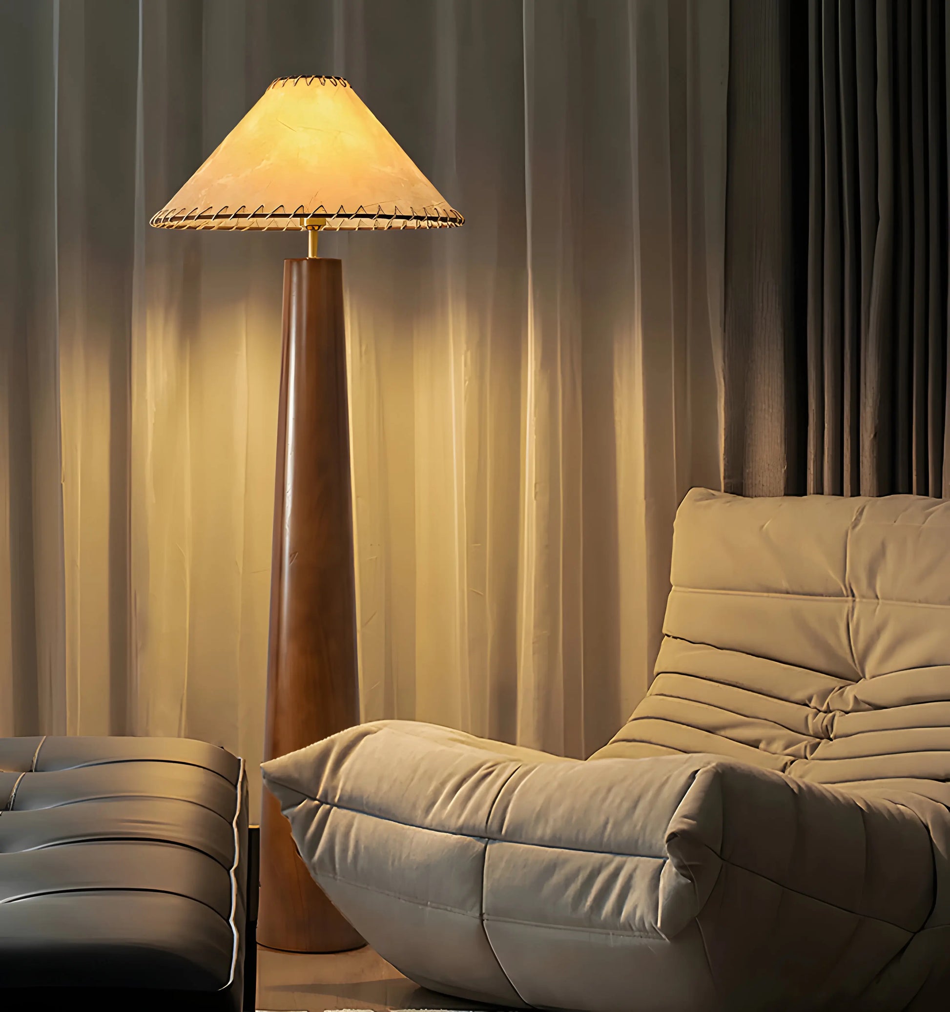 Crestview Paper Column Floor Lamp - Yiarolight