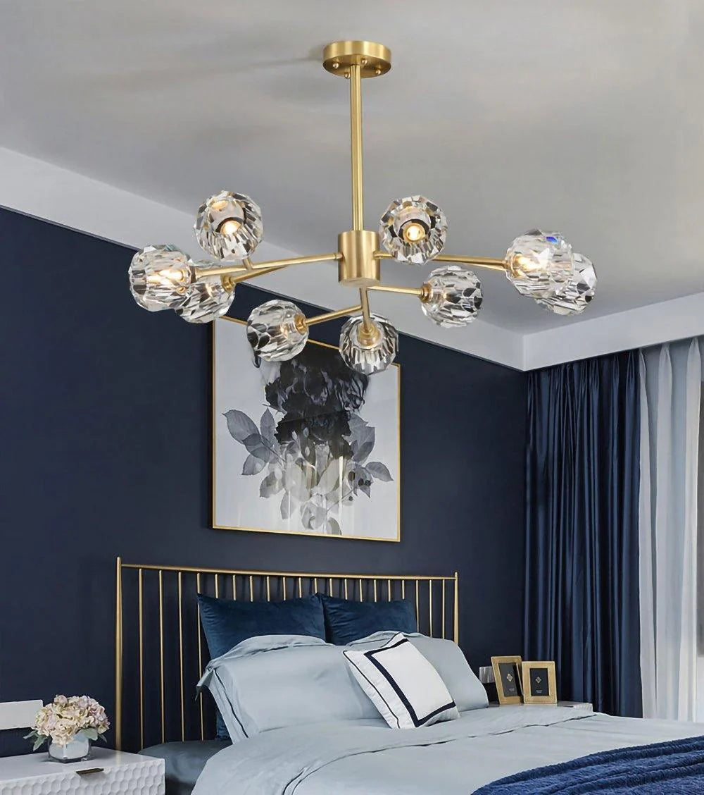 Crystal Ball Round Cluster Chandelier - Yiarolight
