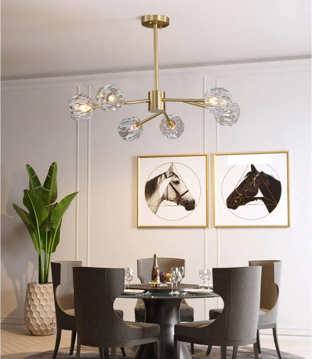 Crystal Ball Round Cluster Chandelier - Yiarolight