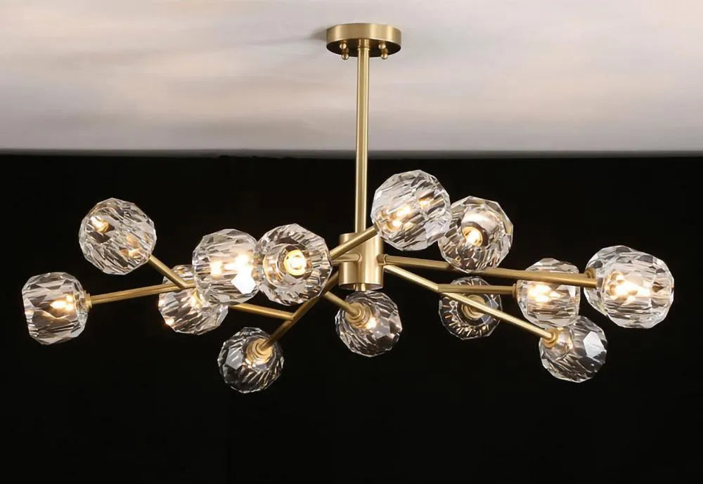 Crystal Ball Round Cluster Chandelier - Yiarolight