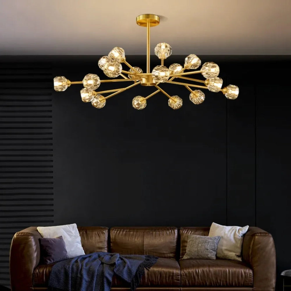 Crystal Ball Round Cluster Chandelier - Yiarolight