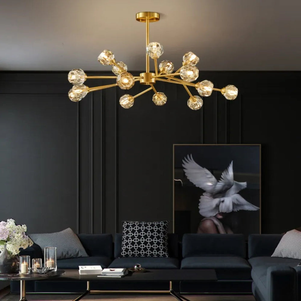 Crystal Ball Round Cluster Chandelier - Yiarolight