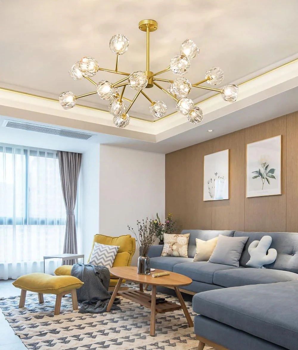 Crystal Ball Round Cluster Chandelier - Yiarolight