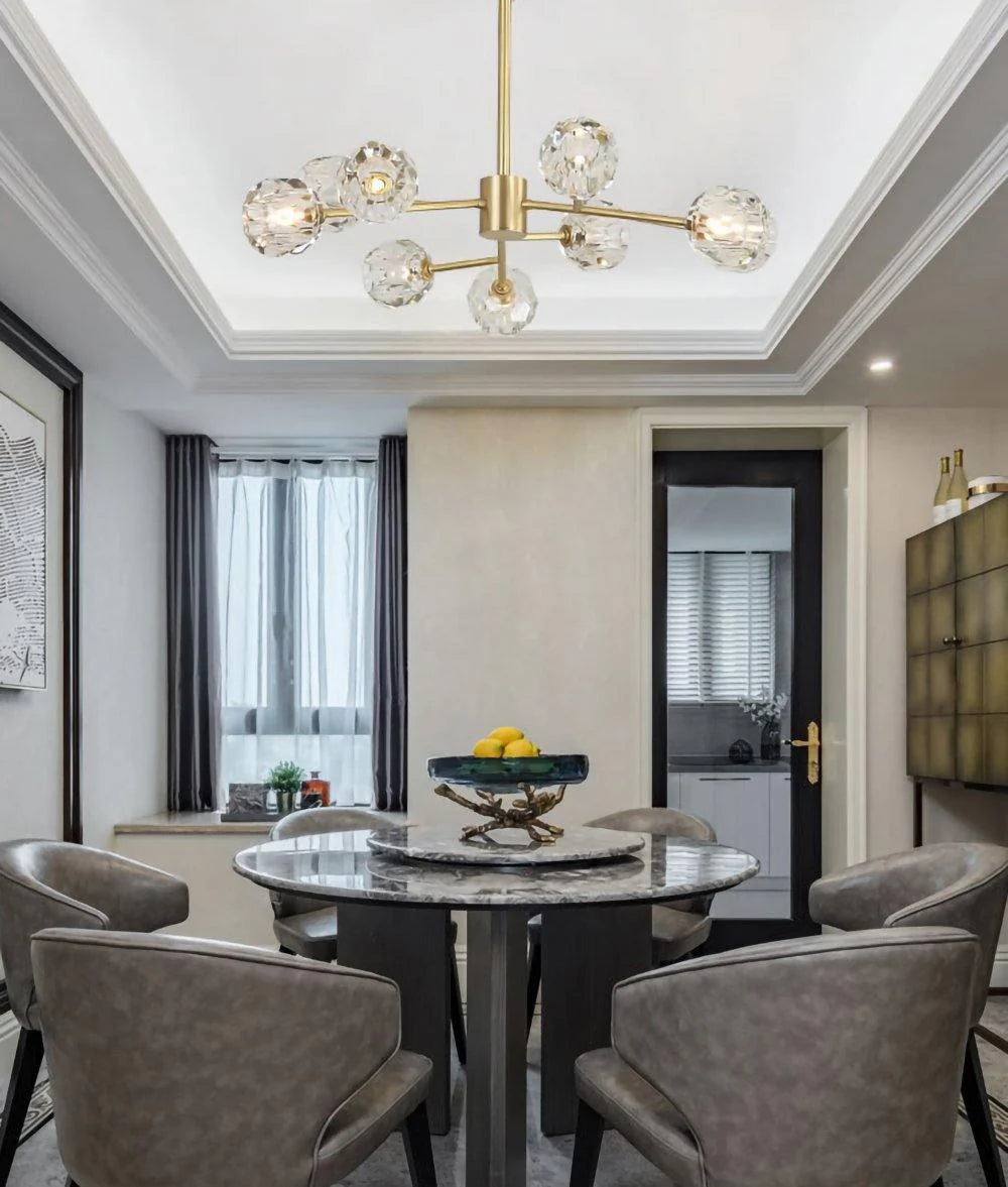 Crystal Ball Round Cluster Chandelier - Yiarolight